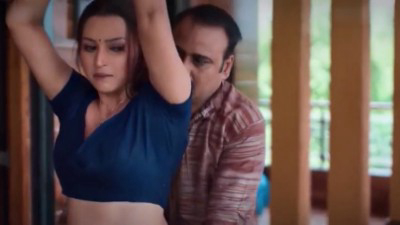 Uncle caressing beautiful woman in HD porn film