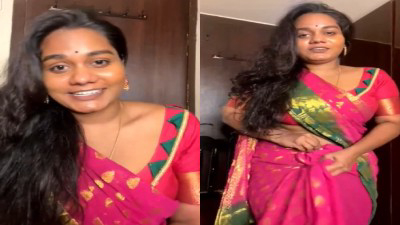 Coimbatore housewife desi live ool talking with saree