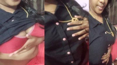 Newly married wife bra kazhati boobs press video