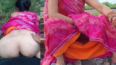 Railway track oramaga vivasaya nilathil paduthu aunty okum video
