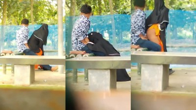 Botanical garden public park Muslim girl hot sex viral