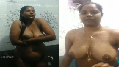 Housewife nude bathing with her chocolate mulai