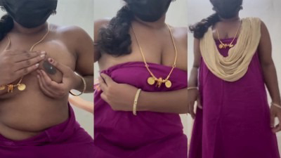 Milk boobs tuition teacher aunty pavadai kazhatum video