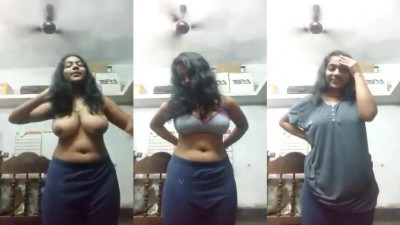 Trichy private company HR lady topless big boobs video
